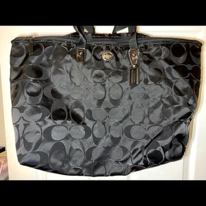 Coach Getaway Signature Nylon Packable Weekender Tote Travel Bag 2 Piece Set